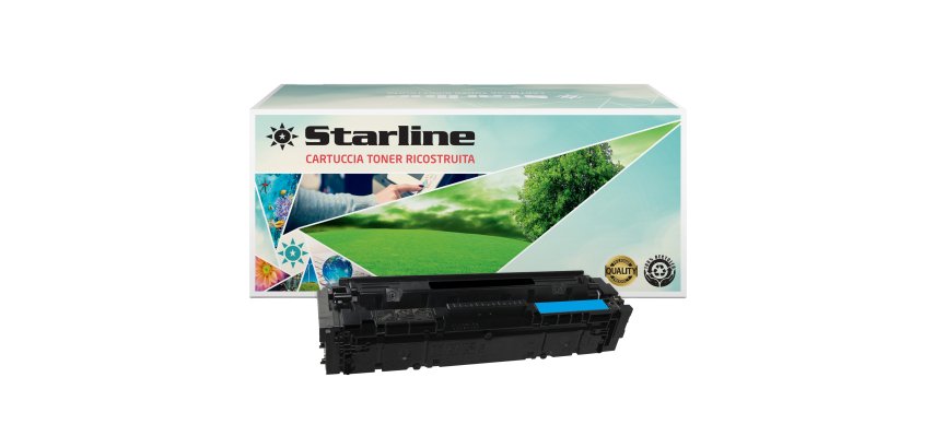 Starline - Toner Ricostruito per HP 203A - Ciano - CF541A - 1.300 pag