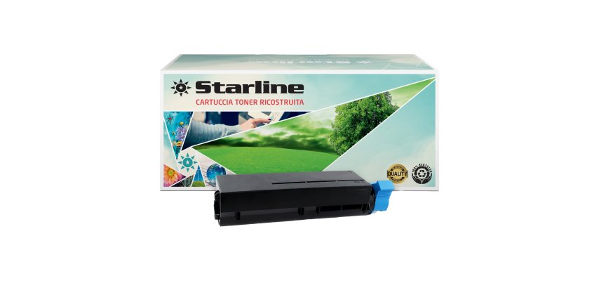 Starline - Toner ricostruito per Oki - Nero - 45807102 - 3.000 pag