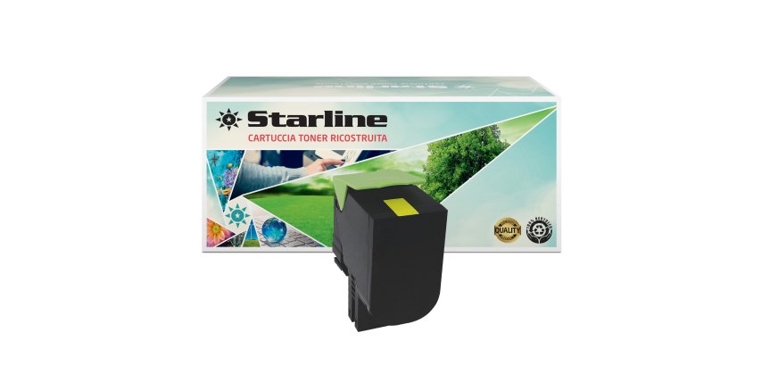 Starline - Toner Ricostruito - per Lexmark - Giallo - 70C2HY0 - 3.000 pag