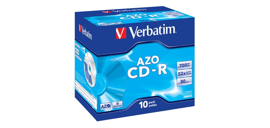 Verbatim - Scatola 10 CD-R DataLife Plus - Jewel Case - 1X-52X - serigrafata crystal - 43327 - 700MB