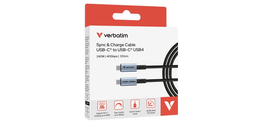Verbatim - Cavo USB-C  a USB-C_240W_40Gbps - 31847 - 120cm