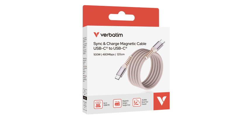 Verbatim - Cavo USB-C to USB-C 100W- Rosa - 31857 - 120cm