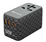 Adattatore da viaggio UTA-06 2x USB-C PD 100W & QC 4+ / 2x USB-A QC 3.0 - Verbatim - 32121