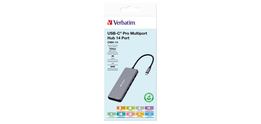 Verbatim - USB-C Pro Multiport Hub 14 Port - 32154