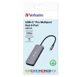 Hub USB-C Multiporta 7 In 1 - Adattatore Con HDMI 4K, USB 3.0, USB-C, Cavo 15cm, Nero
