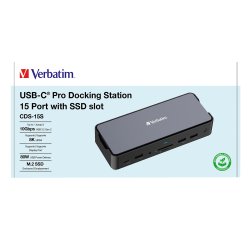 Verbatim - USB-C Pro Docking Station 15 Port - 32173