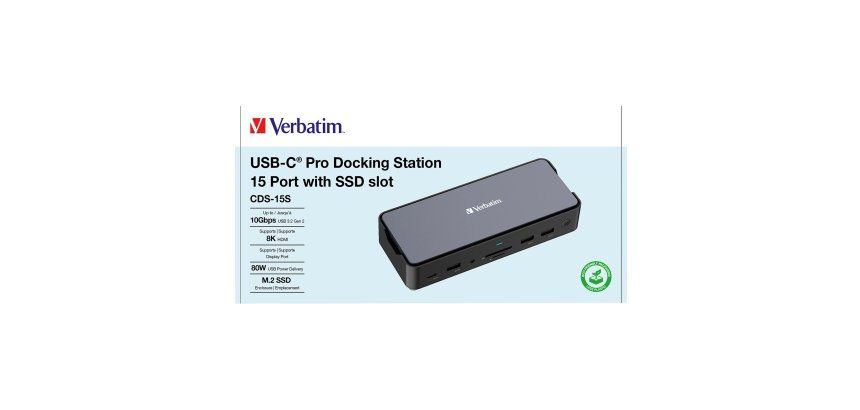 Verbatim - USB-C Pro Docking Station 15 Port - 32173
