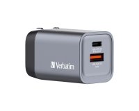 Verbatim GNC-35 GaN Charger 35W with 1 x USB-C PD 35W / 1 x USB-A QC 3.0 (EU/UK/US)