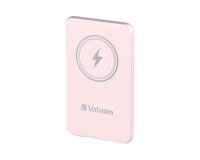 Verbatim Charge 'n' Go Magnetic Wireless Power Bank 5000mAh Pink