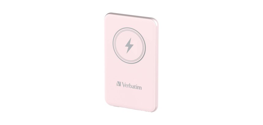 Verbatim Charge 'n' Go Magnetic Wireless Power Bank 5000mAh Pink