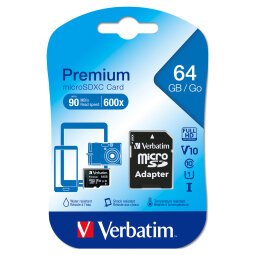 Verbatim Premium 64 GB MicroSDXC Class 10