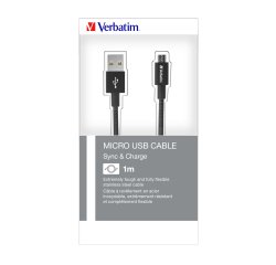 Verbatim Sync and Charge USB cable - USB to Micro-USB Type B - 1 m