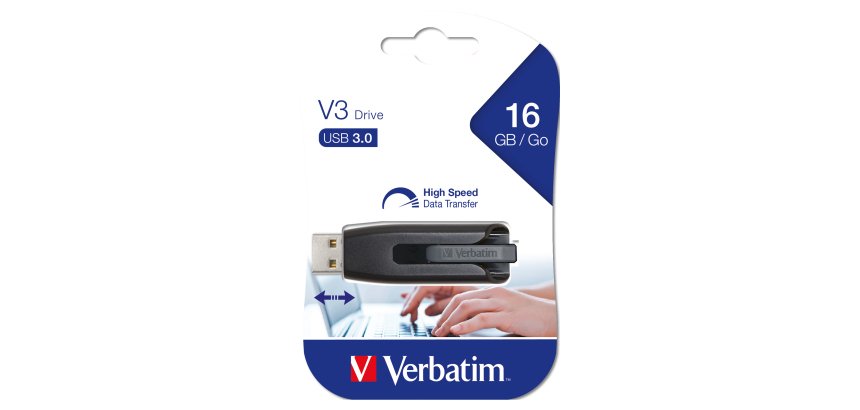 Verbatim - Usb 3.0 Superspeed Store'N'Go V3 Drive - Nero - 49172 - 16GB