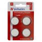 Verbatim - Blister 4 MicroPile a pastiglia CR2450 - litio - 49535 - 3V