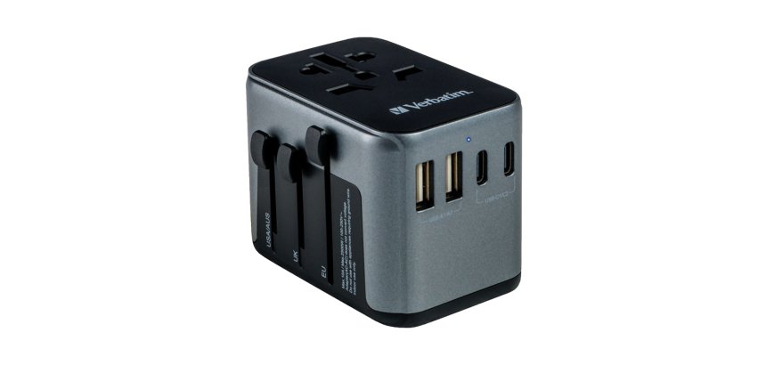 Verbatim - Adattatore da viaggio UTA-03 PD30W / QC / 2xUSB / 2xType-C