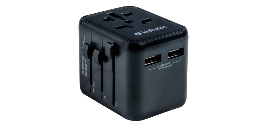 Verbatim - Adattatore viaggio UTA-02 con 2 x USB-A