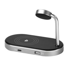 Verbatim - Supporto di ricarica 3-in-1 - WCS-02 - ricarica via cavo e wireless