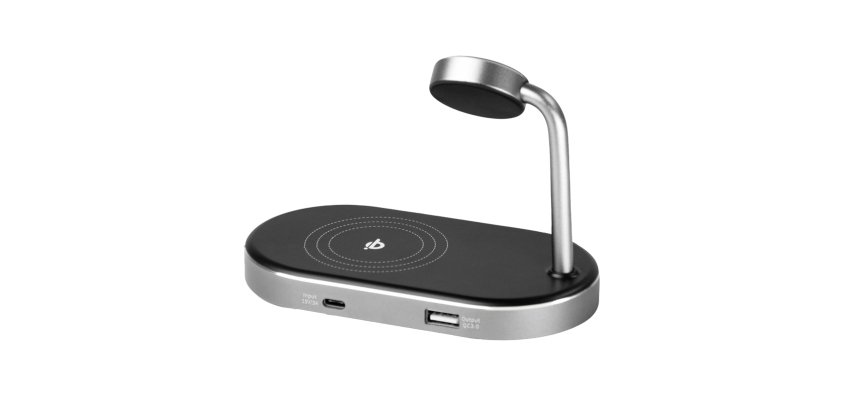 Verbatim - Supporto di ricarica 3-in-1 - WCS-02 - ricarica via cavo e wireless