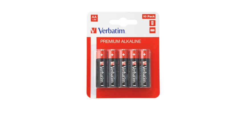 Pila stilo AA - 1,5V - alcaline - 49875 - Verbatim - blister 10 pezzi