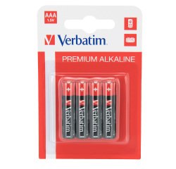 Verbatim aaa 4 blister pack alkaline batteries