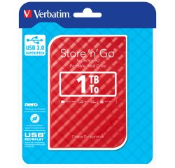 Verbatim - Usb 3.0 portatile Store 'N'Go 9,5mm drive - Rosso - 53203 - 1TB