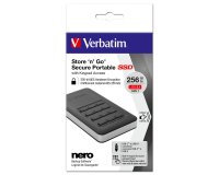 Verbatim - Memoria SSD portatile Store 'N'Go Usb 3.1 - con tastierino numerico - 53402 - 256GB