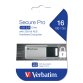 Verbatim - Usb secure data pro drive - per PC  Mac - 98664 - 16GB