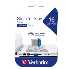 Verbatim Store 'n' Stay NANO - USB 3.0 Drive 16 GB - Blue