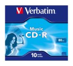 Verbatim - Scatola 10 CD-R Music Live It! serigrafato - colorato - 43365 - 80min