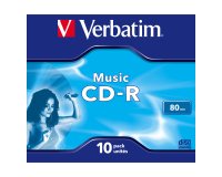 Verbatim - Scatola 10 CD-R Music Live It! serigrafato - colorato - 43365 - 80min