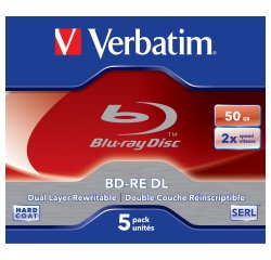 Verbatim BD-RE DL 50GB 2 x 5 Pack Jewel Case 5 pc(s)