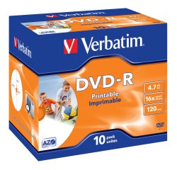 Verbatim - Scatola 10 DVD-R - Jewel Case - 43521 - 4,7GB