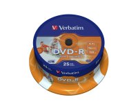 Verbatim - Scatola 25 DVD-R - stampabile - 43538 - 4,7GB