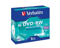 En_verbatim - scatola 5 dvd-rw - jewel case - ser