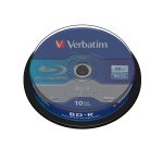 Verbatim - Scatola 10 DVD Blu Ray BD-R SL - Jewel Case - Bianco/Blu - 43742 - 25GB