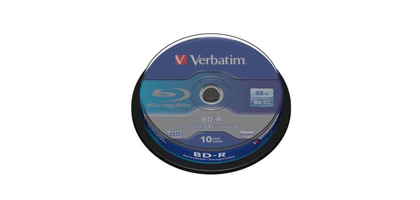 Verbatim - Scatola 10 DVD Blu Ray BD-R SL - Jewel Case - Bianco/Blu - 43742 - 25GB