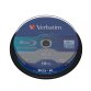 Verbatim - Scatola 10 DVD Blu Ray BD-R SL - Jewel Case - Bianco/Blu - 43742 - 25GB