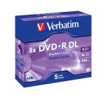 Verbatim - Scatola 5 DVD+R Dual Layer - serigrafato Jewel Case - 43541 - 8,5GB