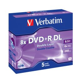 GB_DVD+R/8.5GB 8x AdvAZO Double Layer 5pk