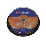 Verbatim - Scatola 10 DVD-R - serigrafato - 43523 - 4,7GB