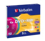 Verbatim - Scatola 5 DVD+RW - colore - 43297 - 4,7GB