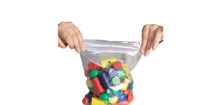 100 SACCHETTI ZIP 35x45cm PLASTICA 45mic. Art.3125