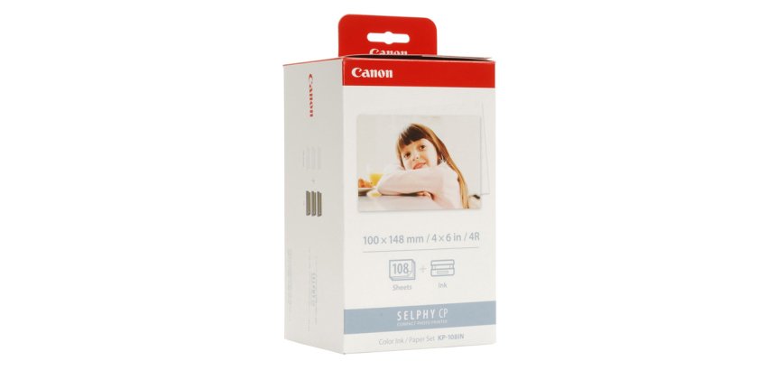 Canon - Carta fotografica - 100 x 148mm, 108 Fogli con inchiostro, kp108IN