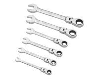 Clé mixte à cliquet à tête indexable - jeu de 6 pièces