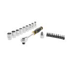 Cliquet 120 dents 1/2 STANLEY® FATMAX® + 9 douilles + 10 embouts + porte-embout - 21 pièces