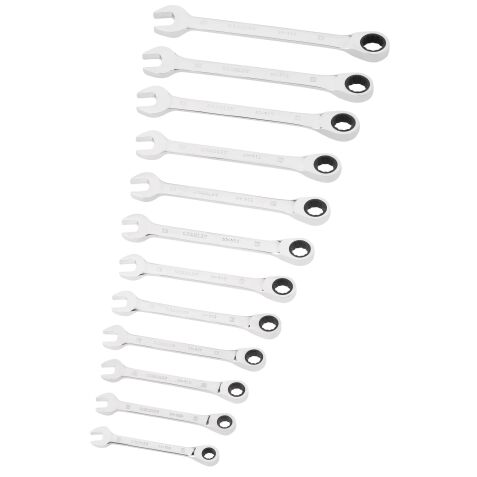 Clés mixtes à cliquet - 12 pièces