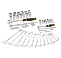 Coffret de douilles 1/4 + 1/2 + clés mixtes - jeu de 50 pièces STANLEY® FATMAX®