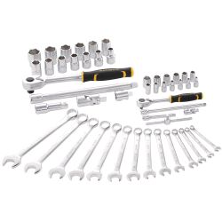 Coffret de douilles 1/4 + 1/2 + clés mixtes - jeu de 50 pièces STANLEY® FATMAX®
