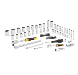 Coffret de douilles 1/4" + 1l2po - jeu de 72 pièces