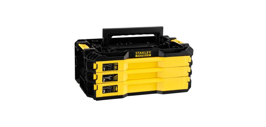 Boite 3 tiroirs outillée STANLEY Pro-Stack™ - 126 pièces
